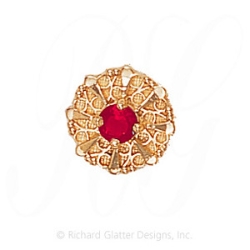 GS442 R - 14 Karat Gold Ruby Slide 